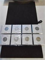 Group of 8 Buffalo nickels