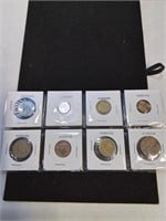 Group of 8 foreign coins