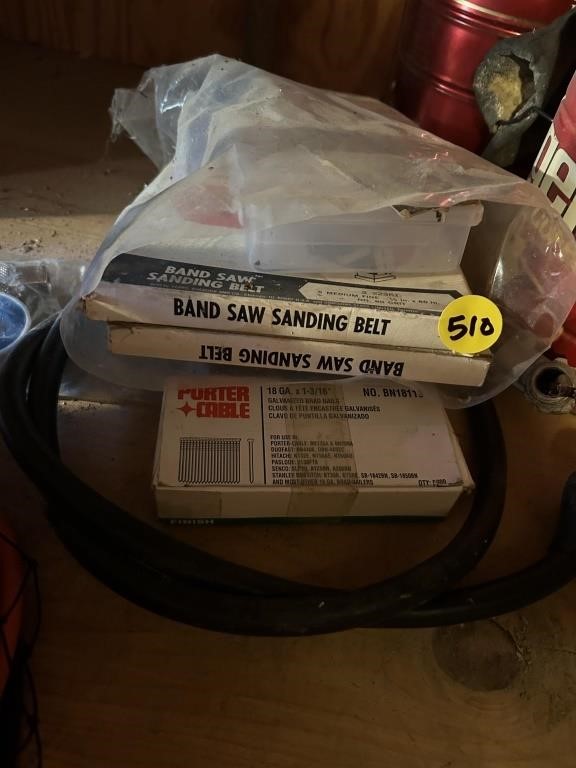 Band Saw Sanding Belts, Nails & More  (Shed 2)
