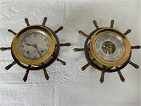 Chelsea Ship's: Bell Clock w/Key, Barometer