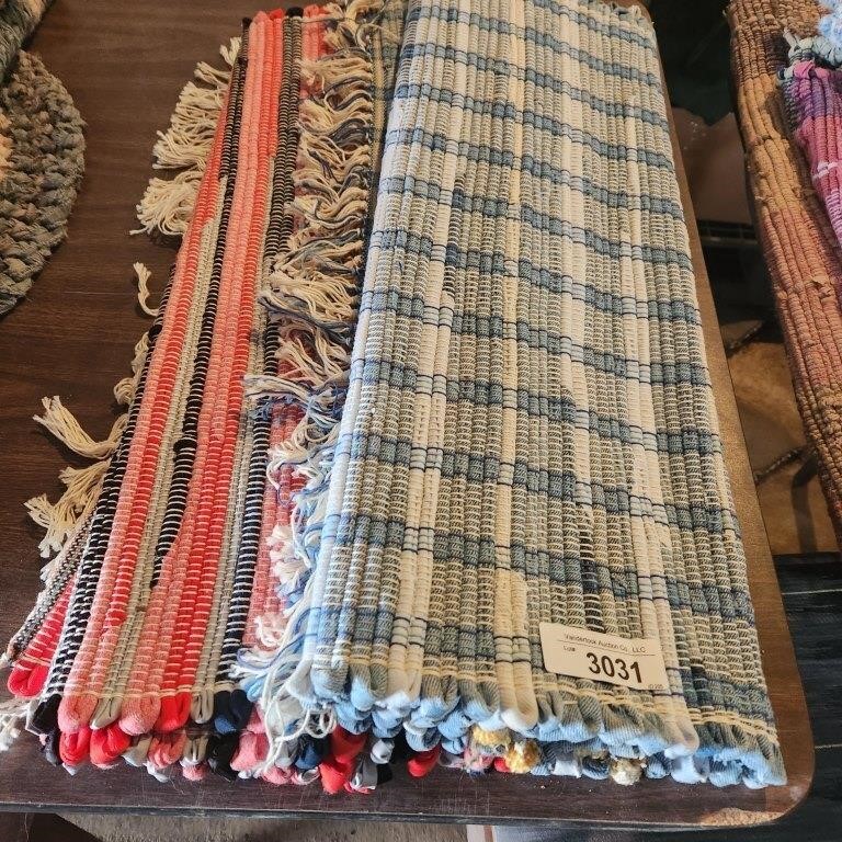 Rag Rugs - Lot of 2 - approx  55" x 24"