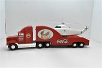 2000 Coca-Cola Lighted Holiday Helo Carrier w/Helo
