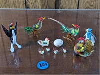Lampwork Glass Bird Miniatures  (Living Room)