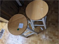 Two Wooden Stools H-2' W-1' (Living Room)