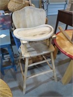 EARLY WOOD CHILDS HIGH CHAIR