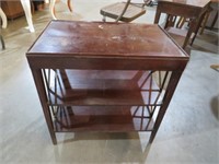 ANTIQUE MAHOGANY TIERED TABLE