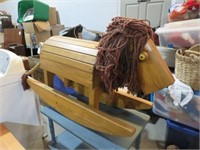 HAND MADE CHILDS WOOD ROCKING HORSE