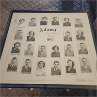 Vintage Adam's High School Class of 1952 Framed