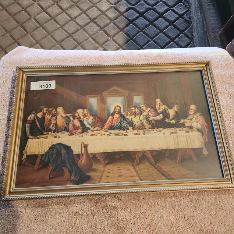 Vintage Last Supper Framed Print