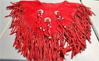 Vintage Sheplers Red Genuine Leather Vest