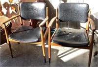 Vintage pair of office/waiting room chairs made