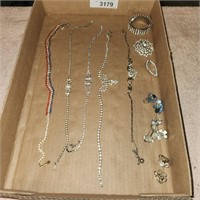 Vintage Rhinestone Costume Jewelry  - Necklaces,