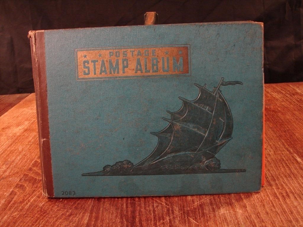 Very old stamp book and collection.
