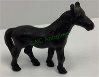 Small solid cast iron horse figurine 3 1/2