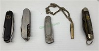 Collection of vintage pocket knives - all in
