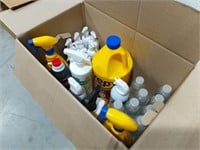 Box Of Assorted Cleaning Supplies