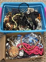 Two box lot of vintage and costume jewelry
