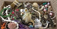 Nice box lot of vintage and costume jewelry,