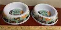 2 Cat Food Dishes