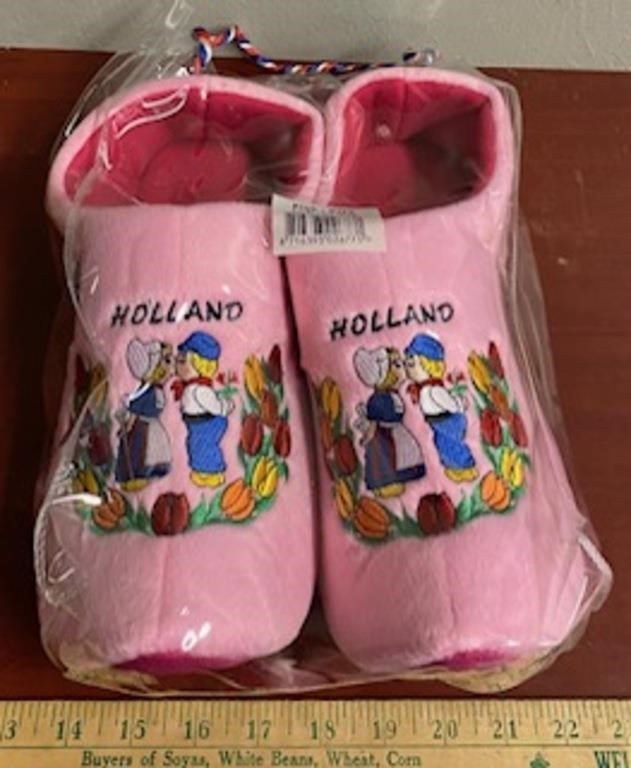 Holland Wooden Shoes Slippers-Pink-New-Unused