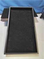 Is black jewelry tray with black velvet insert