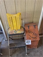 (2) Step Stools & Tater Bin(Carport)