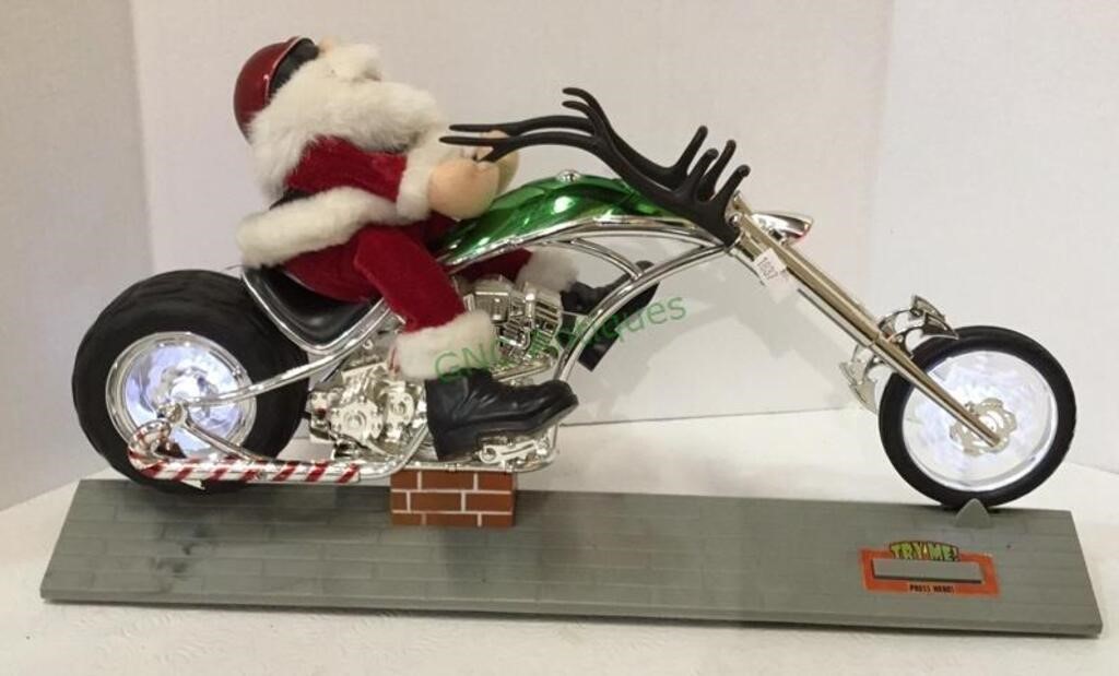 Santa Claus on motorcycle battery operated and
