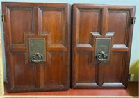 2 Solid Wood Doors with Hinges