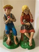 Holland Mold ceramic boy and girl 17 inch
