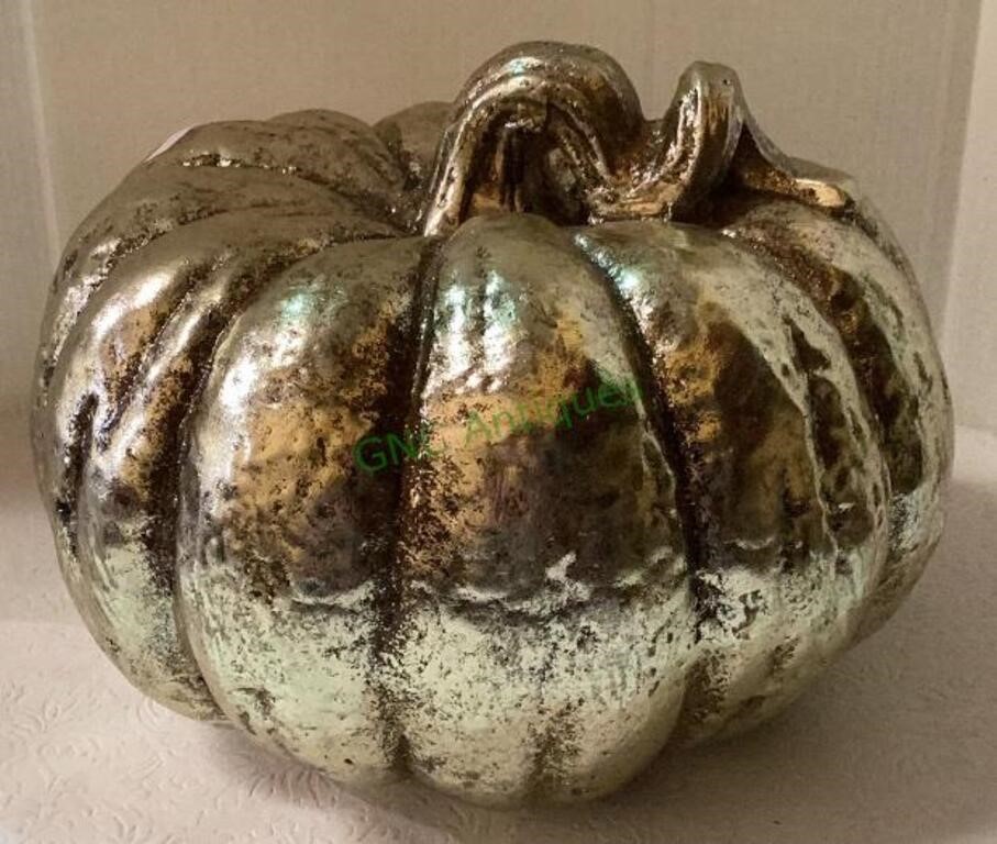 Shiny metallic painted pumpkin decoration 8