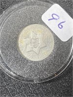1851 THREE CENT SILVER TRIME