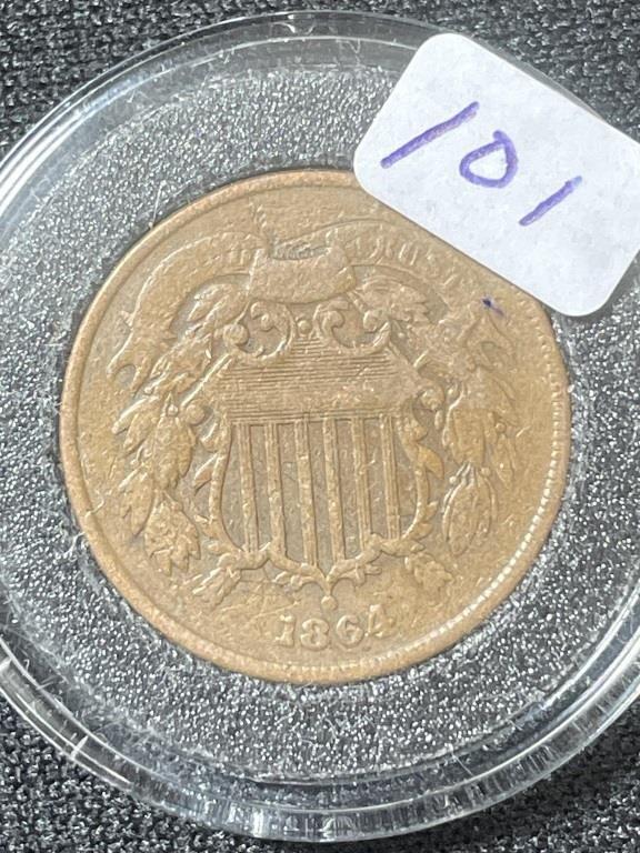 1864 TWO CENT PIECE
