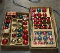 Two great boxes of vintage glass Christmas ball