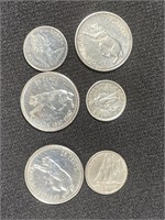 (6) FOREIGN COINS WITH SILVER CONTENT: