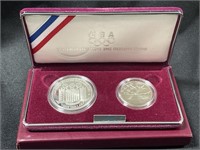1992 OLYMPIC PROOF 2 COIN SET -