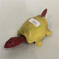 Vintage hard plastic turtle toy with movable head