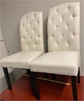 2 Matching White Accent Chairs
