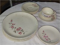Floral China- 6 -10" plates, 4 -6" plates, 1 cup,