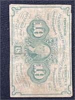 1862 TEN CENT U.S. POSTAGE CURRENCY NOTE