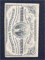 1863 THREE CENT FRACTIONAL CURRENCY NOTE