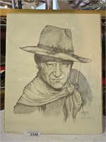 John Wayne drawing - approx 16" x 20"