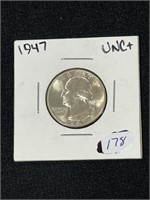 1947 WASHINGTON QUARTER - UNC