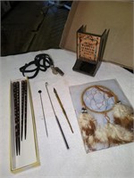 Chopsticks, ink pen, match box holder, dream