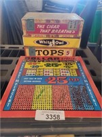 Vintage Punchboard and Cigar Boxes