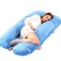 Pregnant Woman Side Sleeping Pillow, U-Shaped...