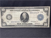 SERIES 1914 LARGE SIZE $10 FEDERAL RESERVE NOTE