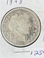 1898 BARBER HALF DOLLAR