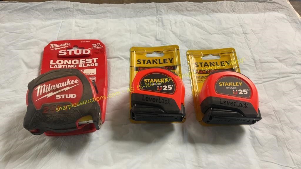 Stanley & Milwaukee Tape Measures