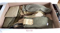 Vintage military clothing - socks, slippers, ties,