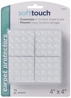 Softtouch Carpet Protectors 4" x 4" 4688595N